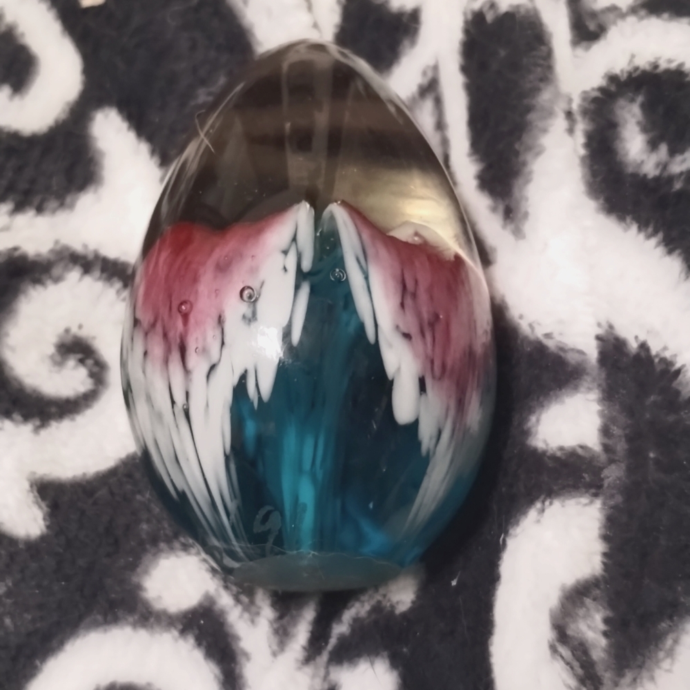 hand blown glass flower art
